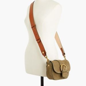 J Crew Italian suede bag with strap